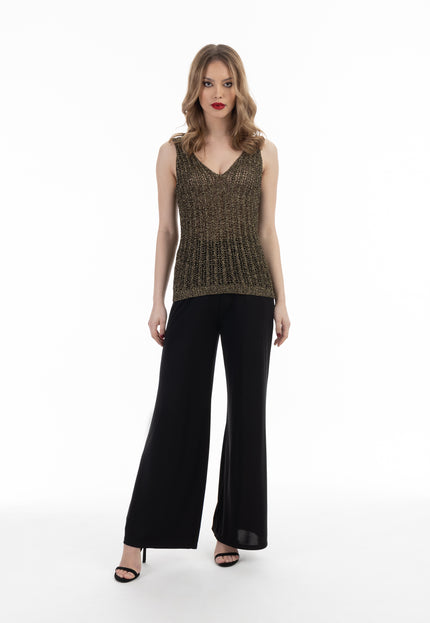 faina Women's Knitted Top With Fancy Yarn
