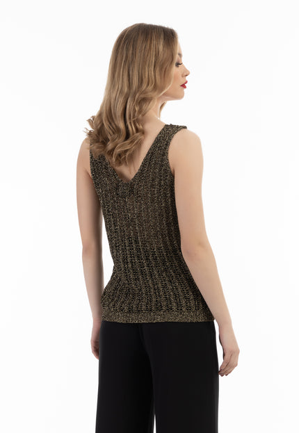faina Women's Knitted Top With Fancy Yarn
