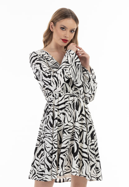 faina women's dress - zebra print