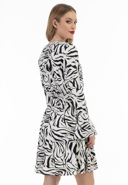 faina women's dress - zebra print
