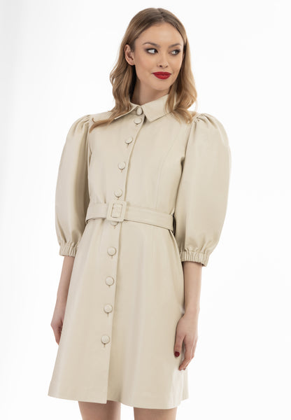 faina women's leather dress