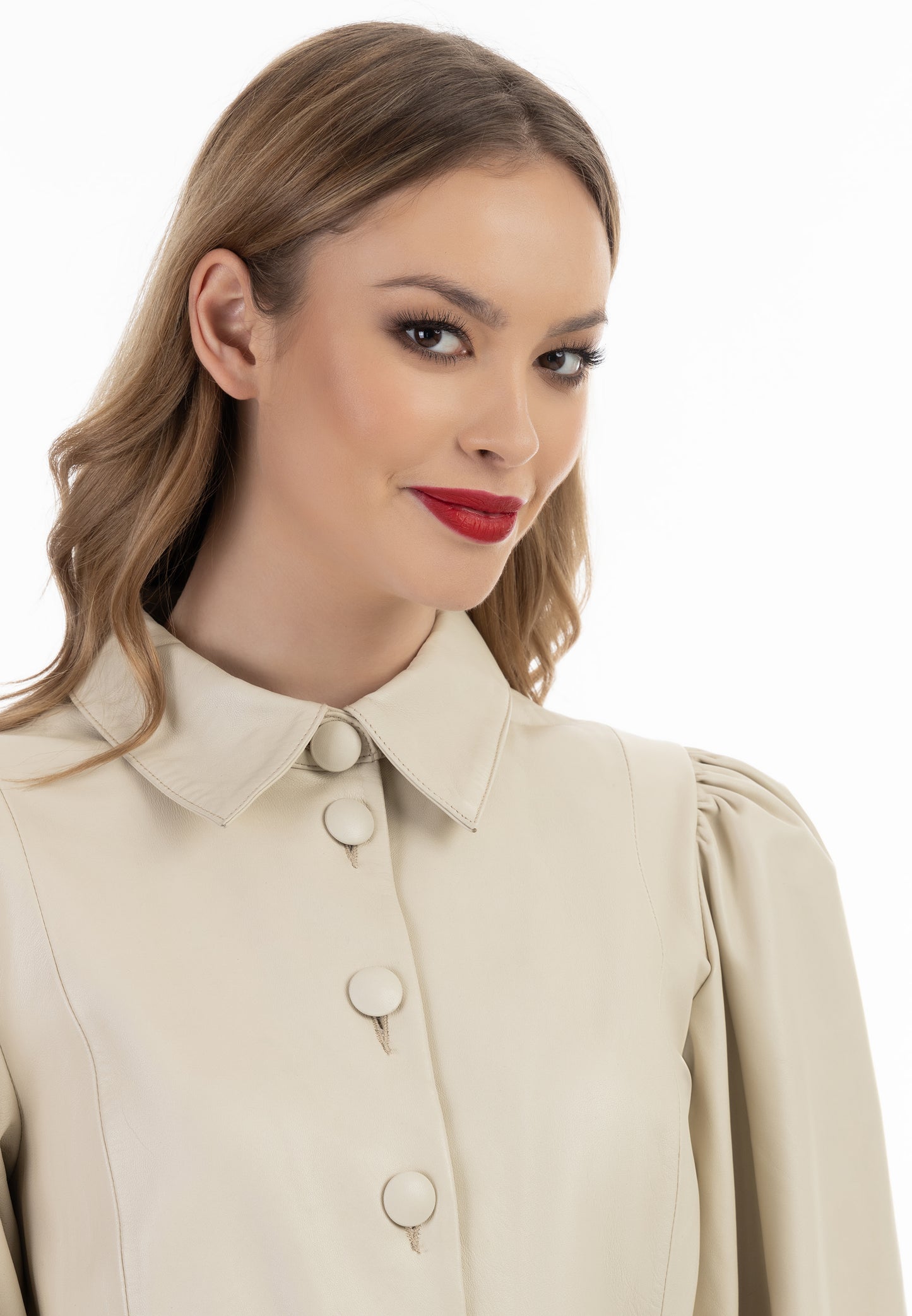 faina women's leather dress