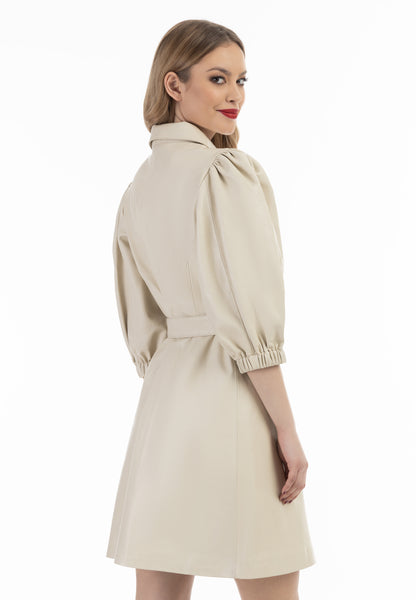 faina women's leather dress