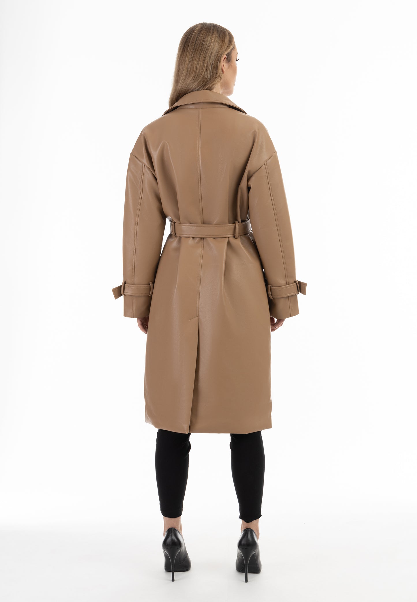 faina women's faux leather coat