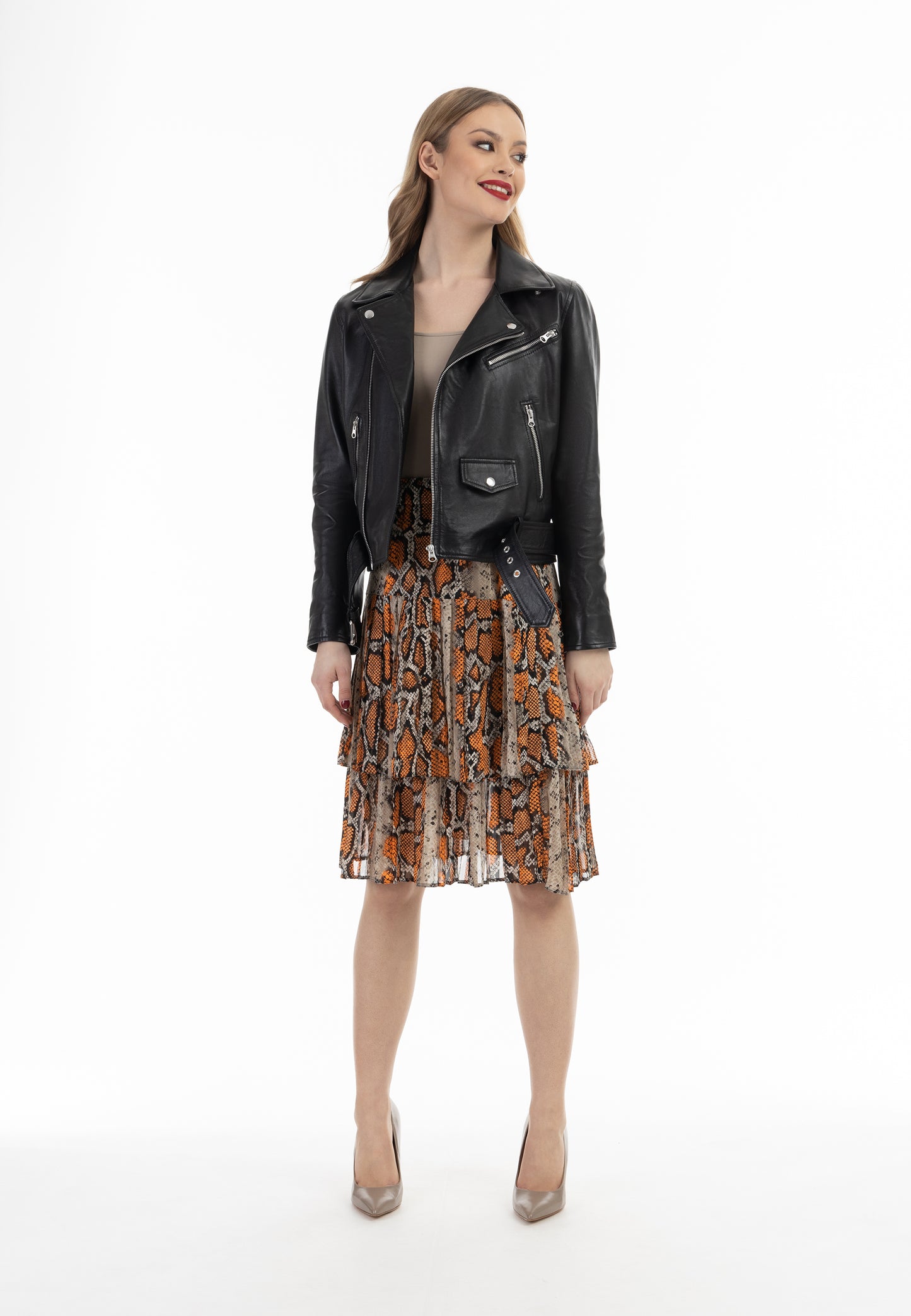 faina women's leather jacket