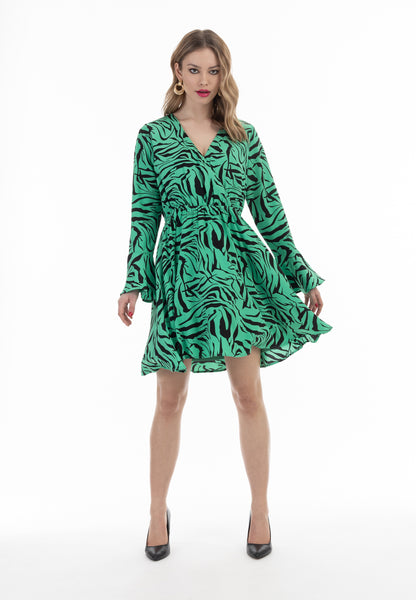 faina women's dress - zebra print