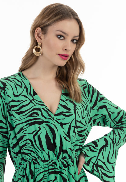 faina women's dress - zebra print