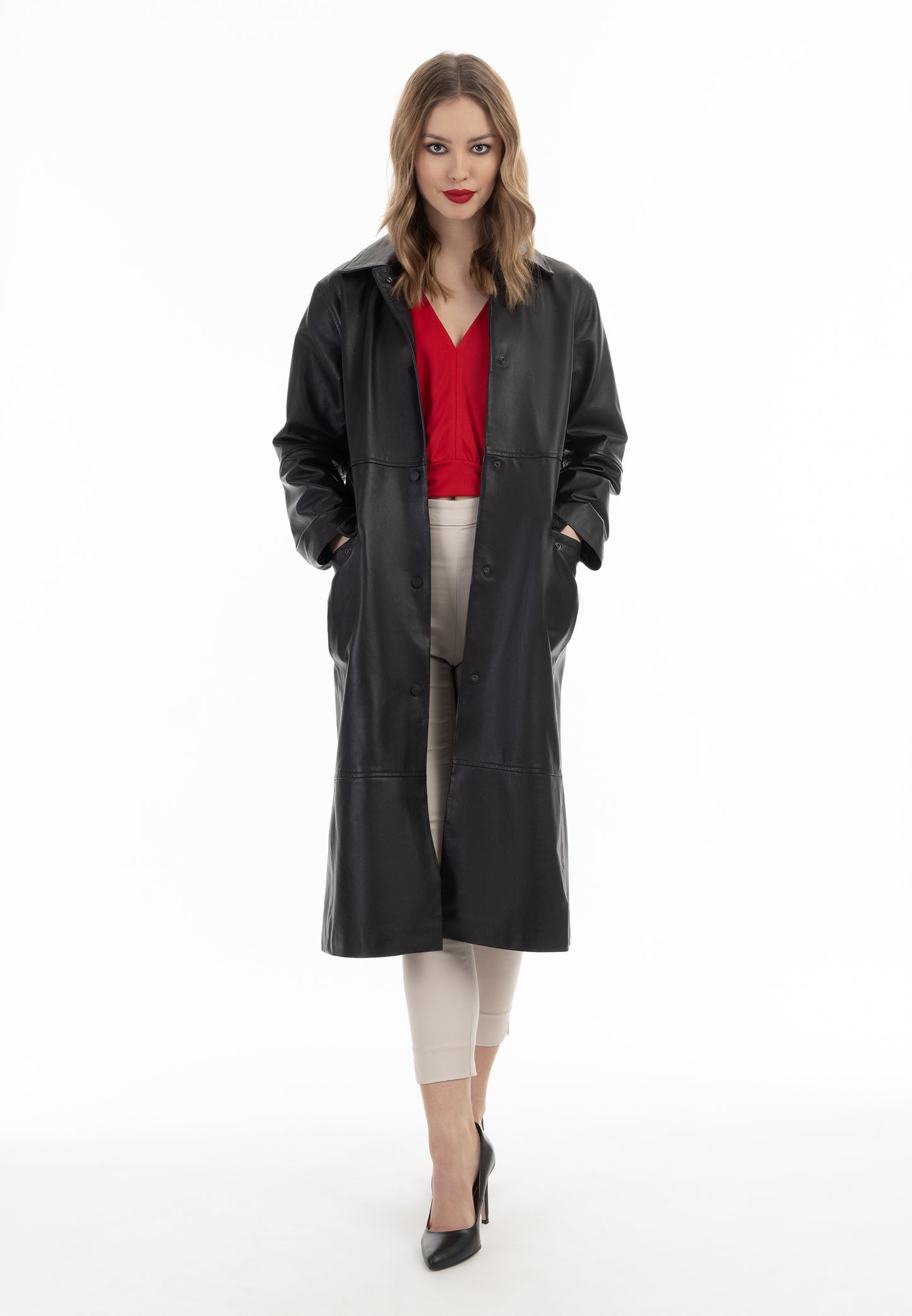 faina women's Leather coat
