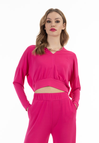 faina women's cropped long sleeve shirt