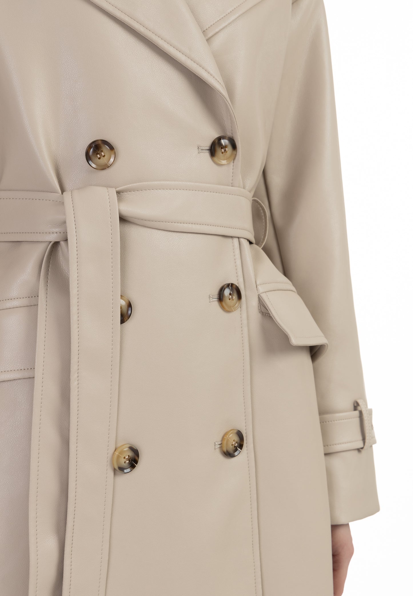 faina women's faux leather coat
