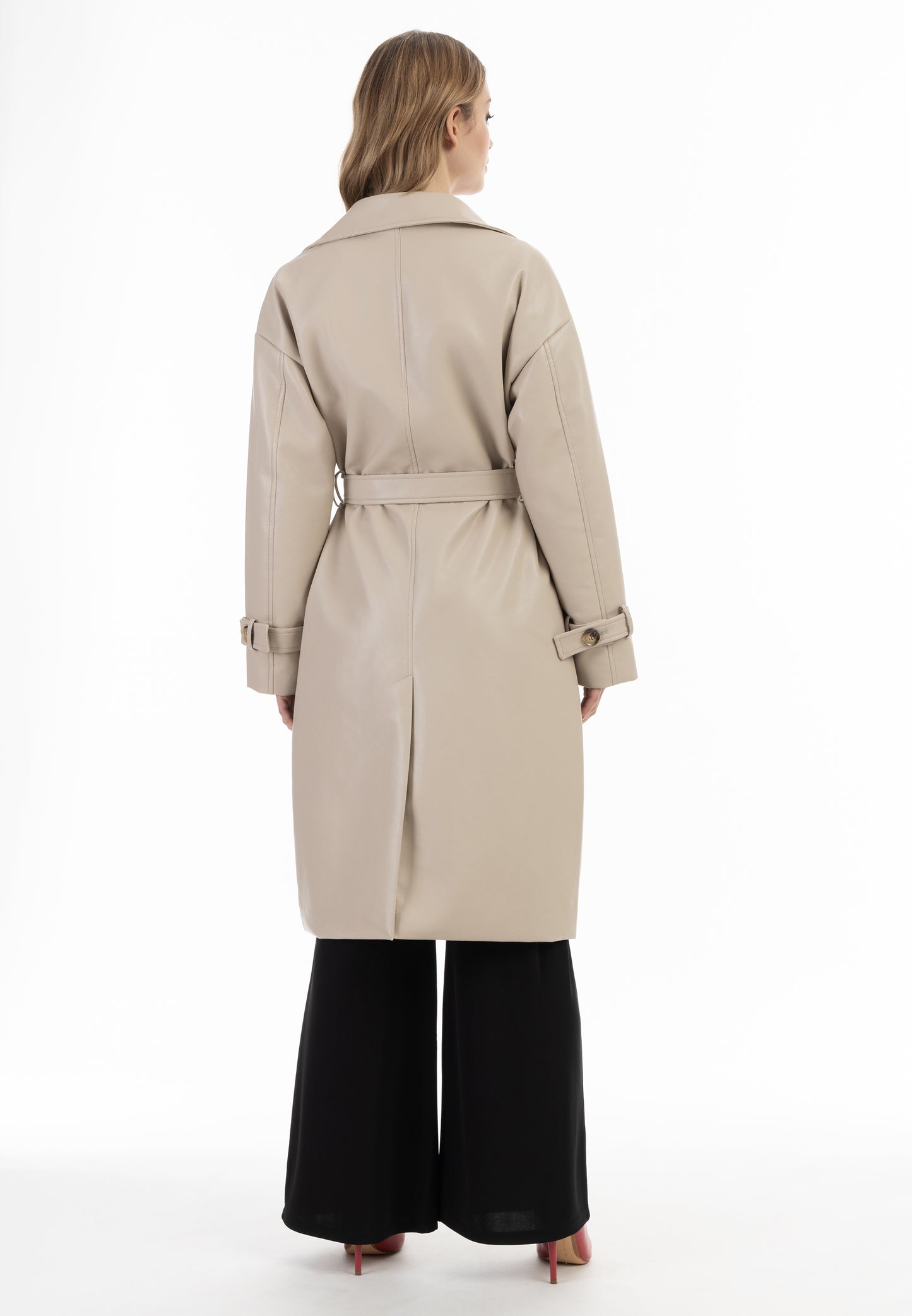 faina women's faux leather coat