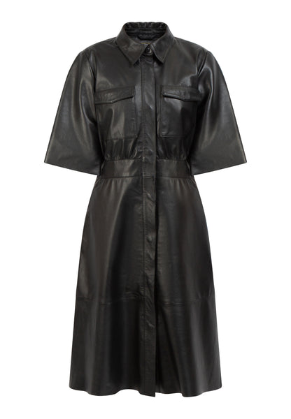 faina women's leather dress