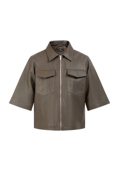 faina women's Leather shirt