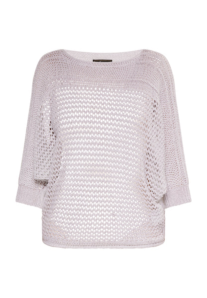 faina women's wide-meshed knitted sweater