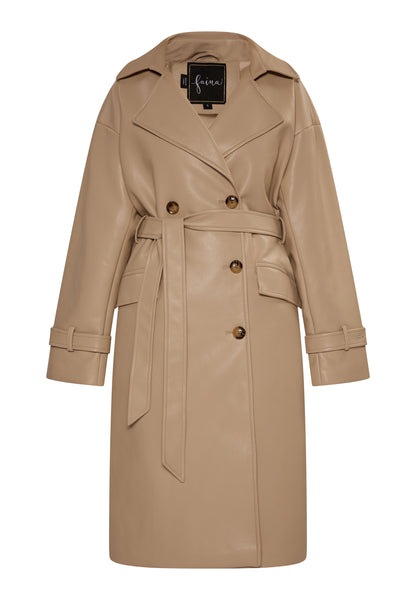 faina women's faux leather coat