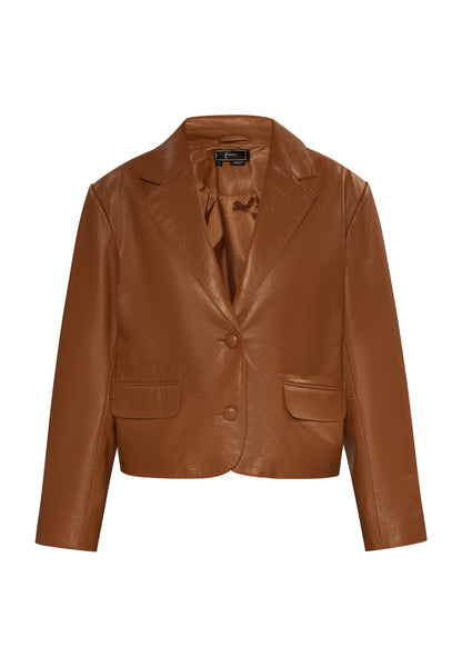 faina women's leather blazer