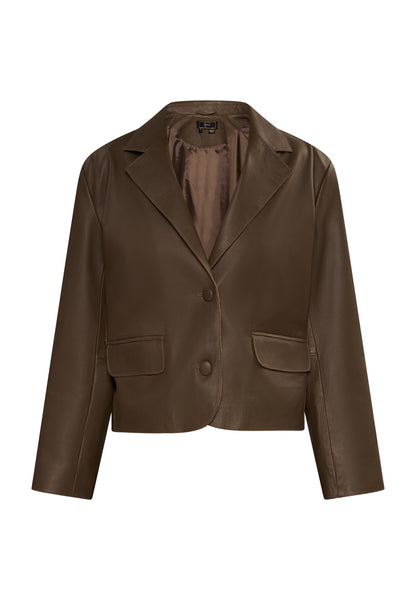 faina women's leather blazer
