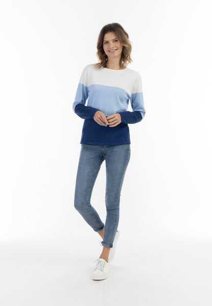usha BLUE LABEL damski sweter w delikatne paski