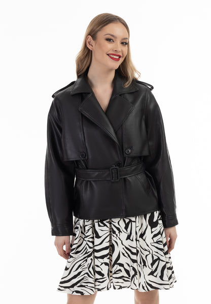 faina women's jacket made of imitation leather