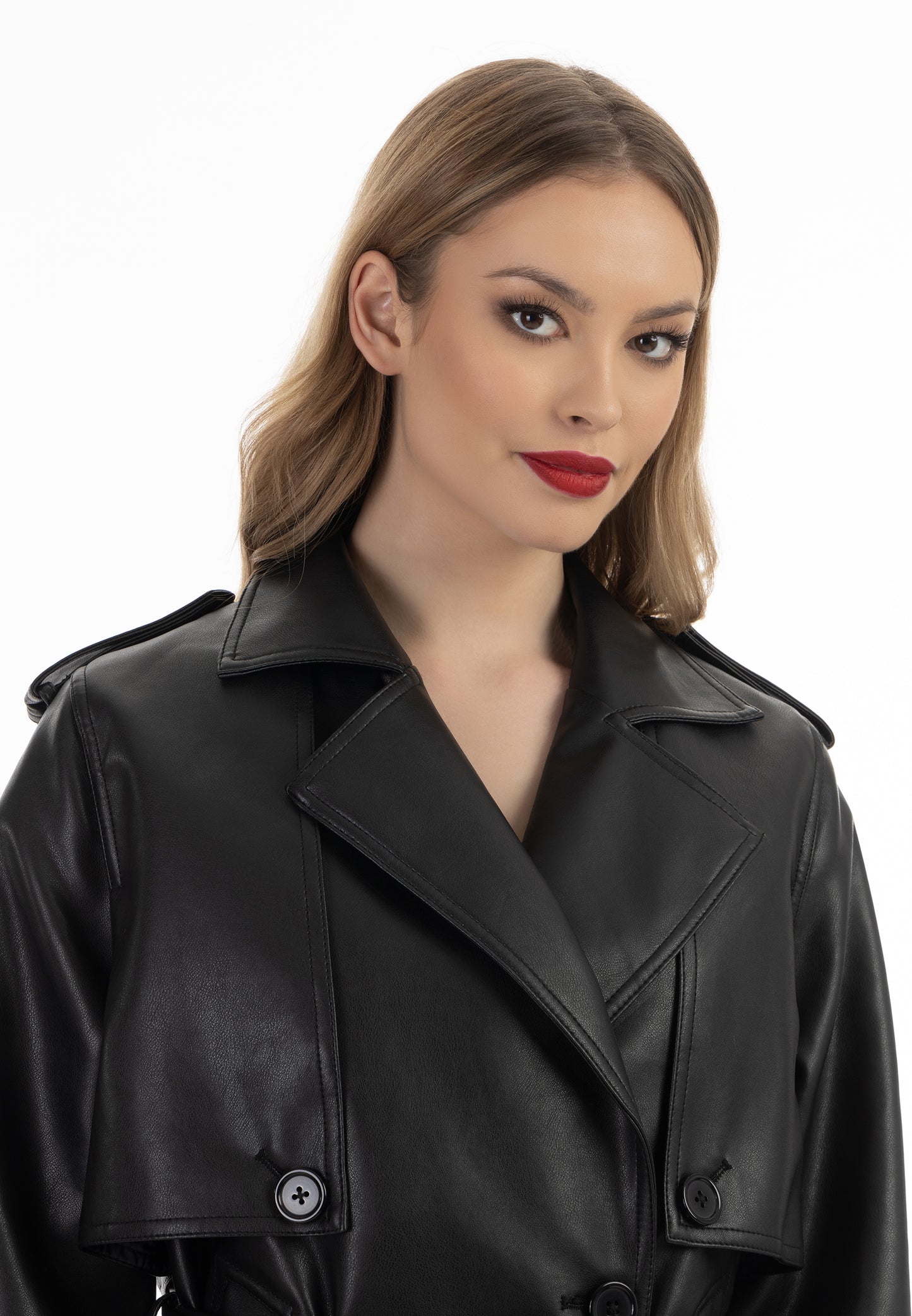 faina women's jacket made of imitation leather