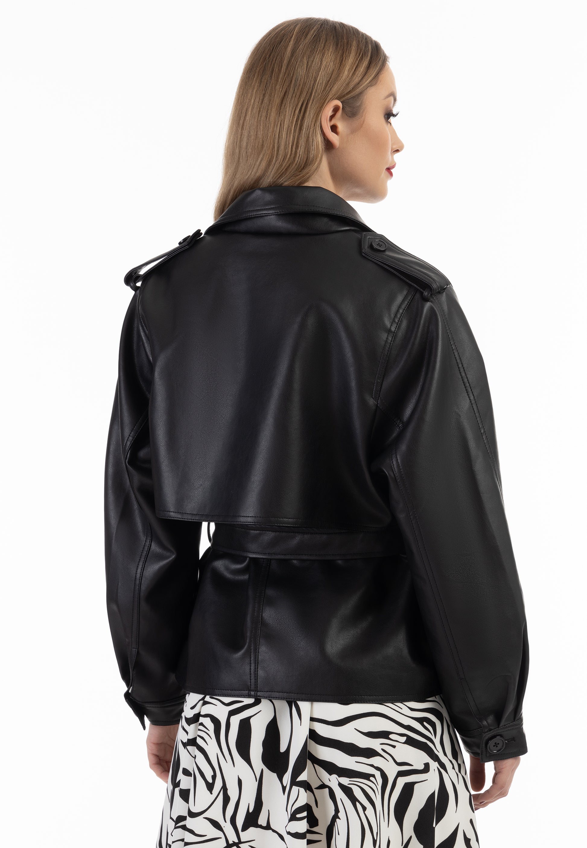 faina women's jacket made of imitation leather