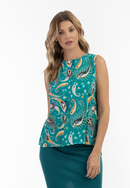 usha women's sleeveless blouse top