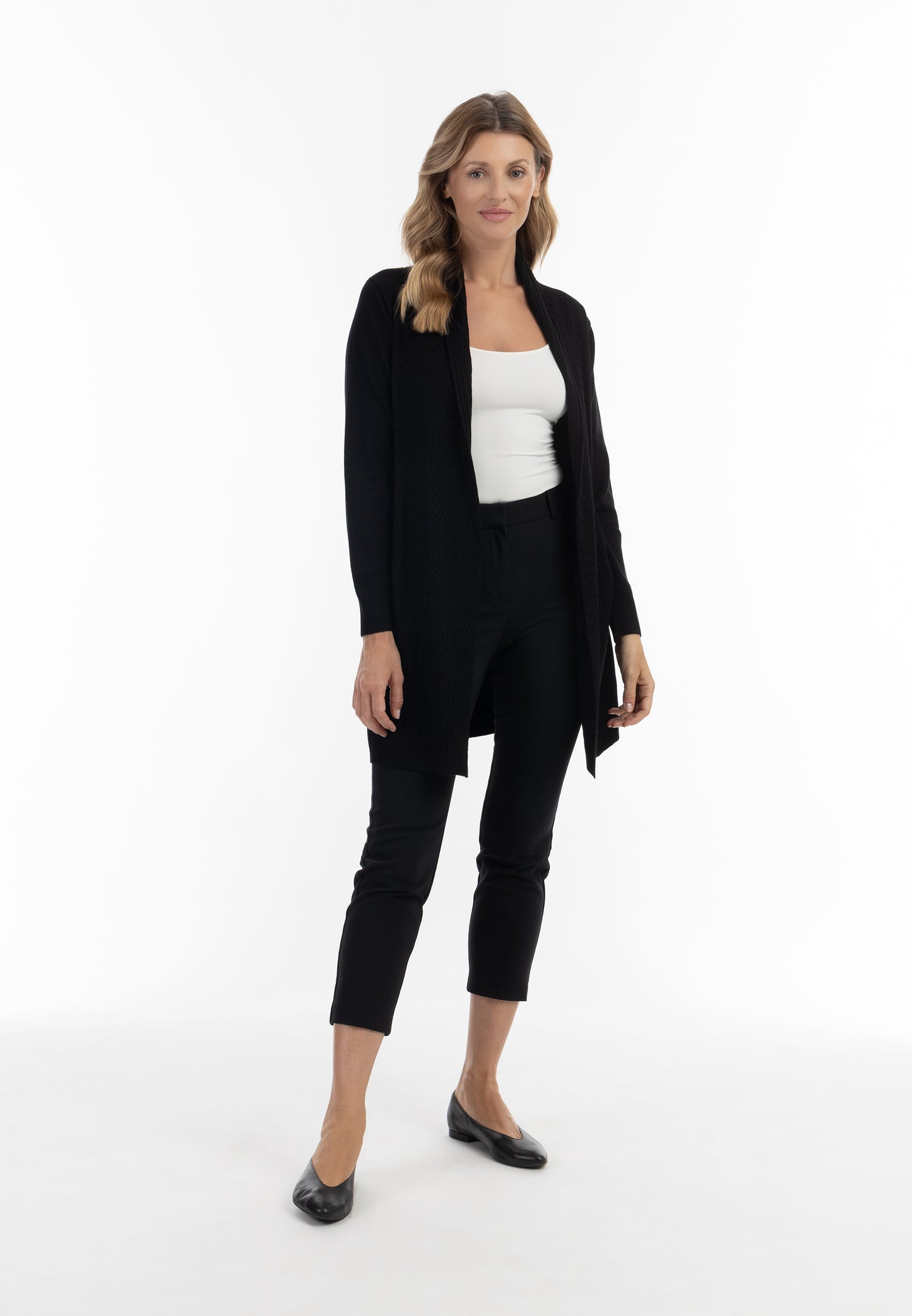 usha women's open cardigan