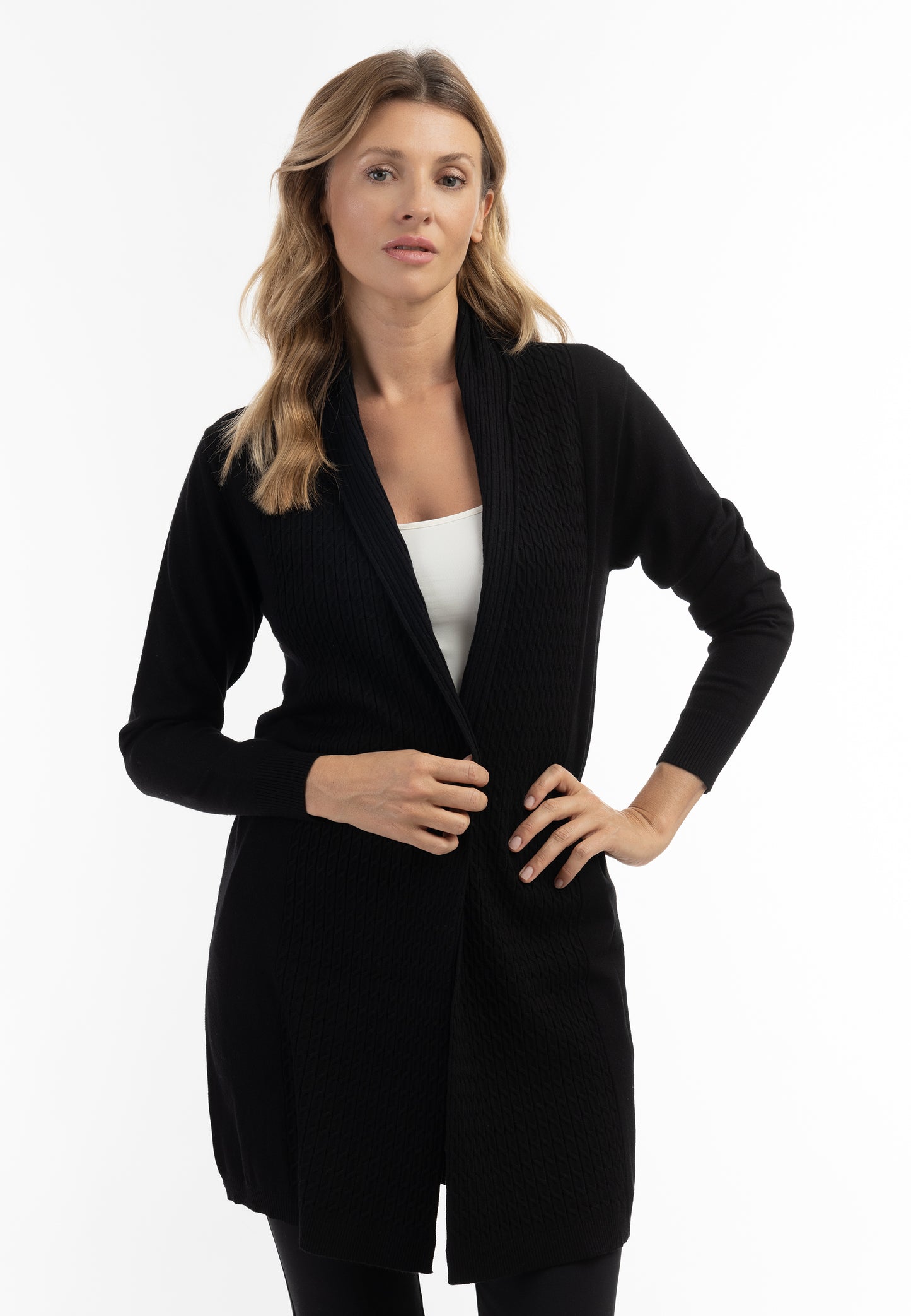 usha women's open cardigan