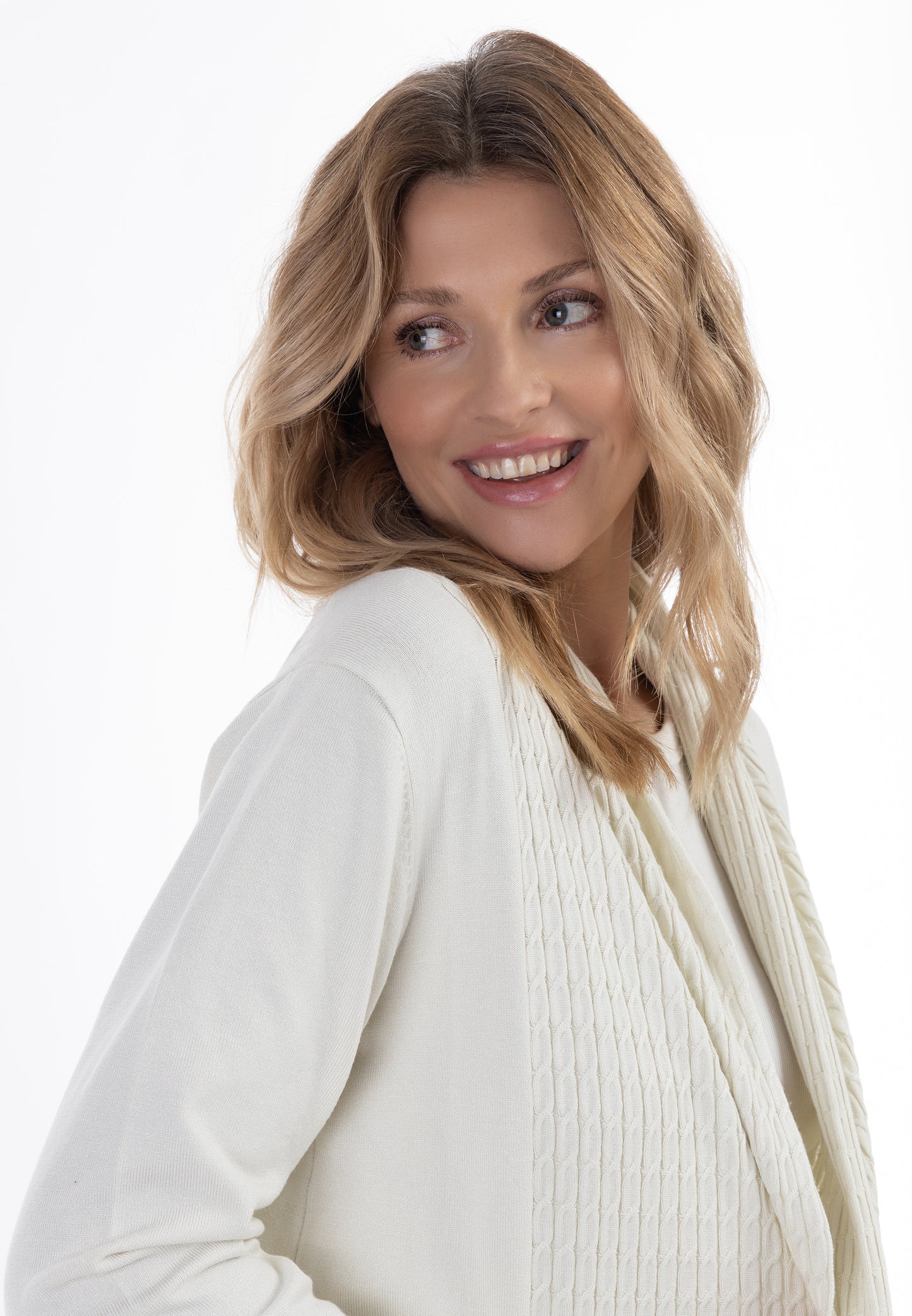 usha women's open cardigan