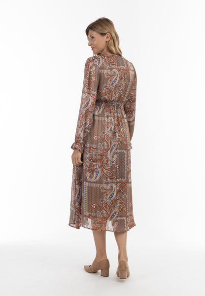 usha women's paisley print maxi dress