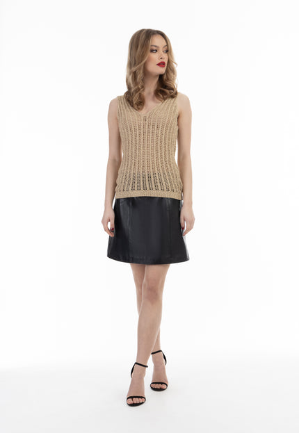 faina Women's Knitted Top With Fancy Yarn