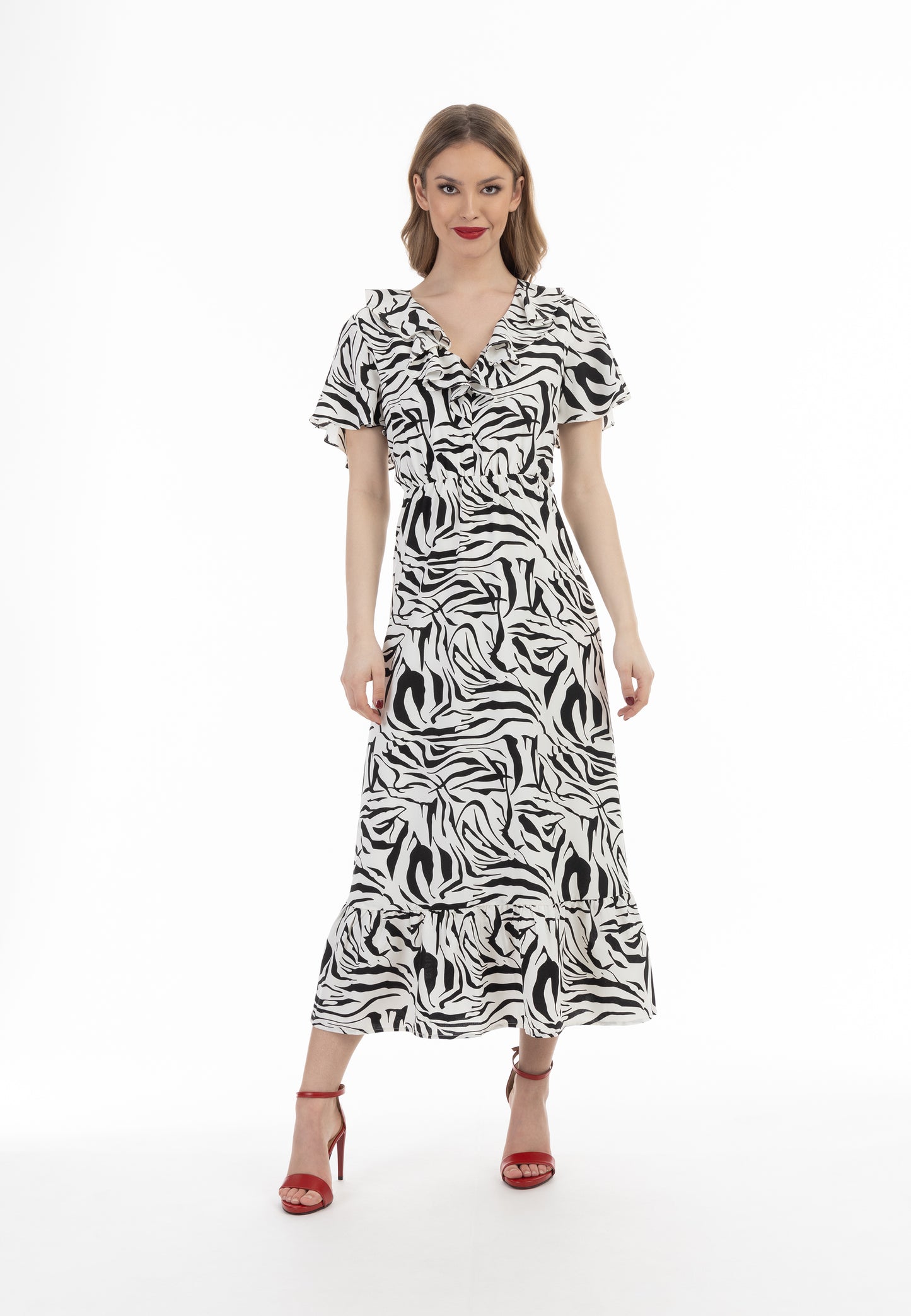faina women's dress - zebra print