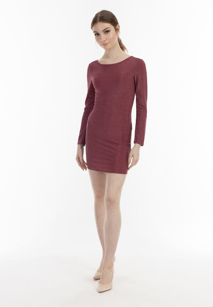 myMo at night women's knitted long sleeve dress mini