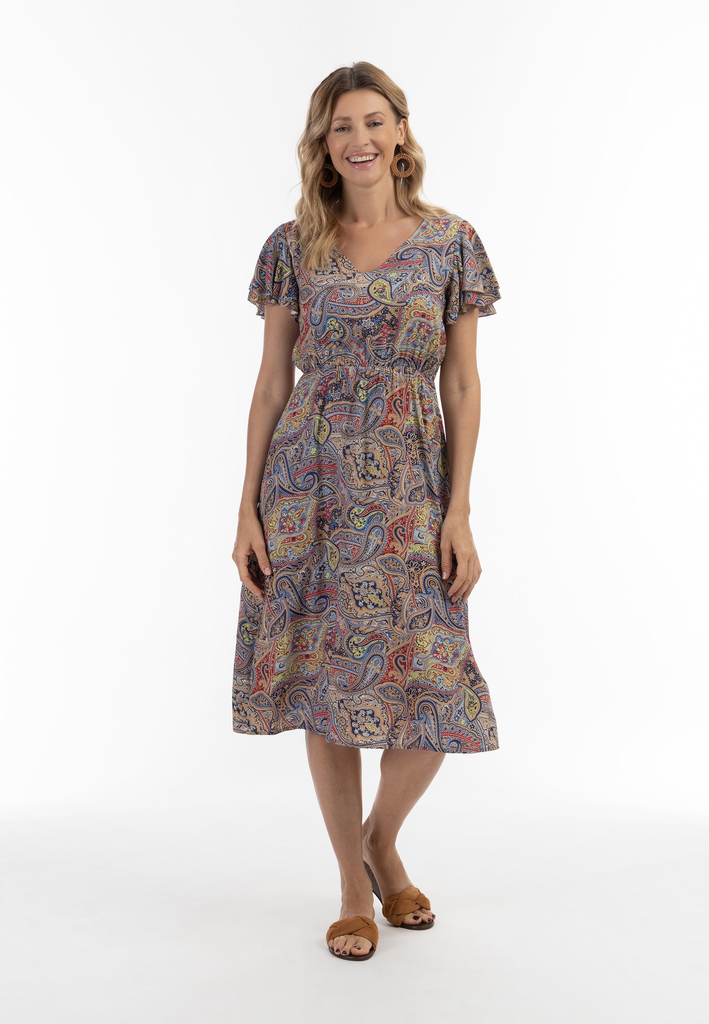 usha FESTIVAL women's paisley print dress