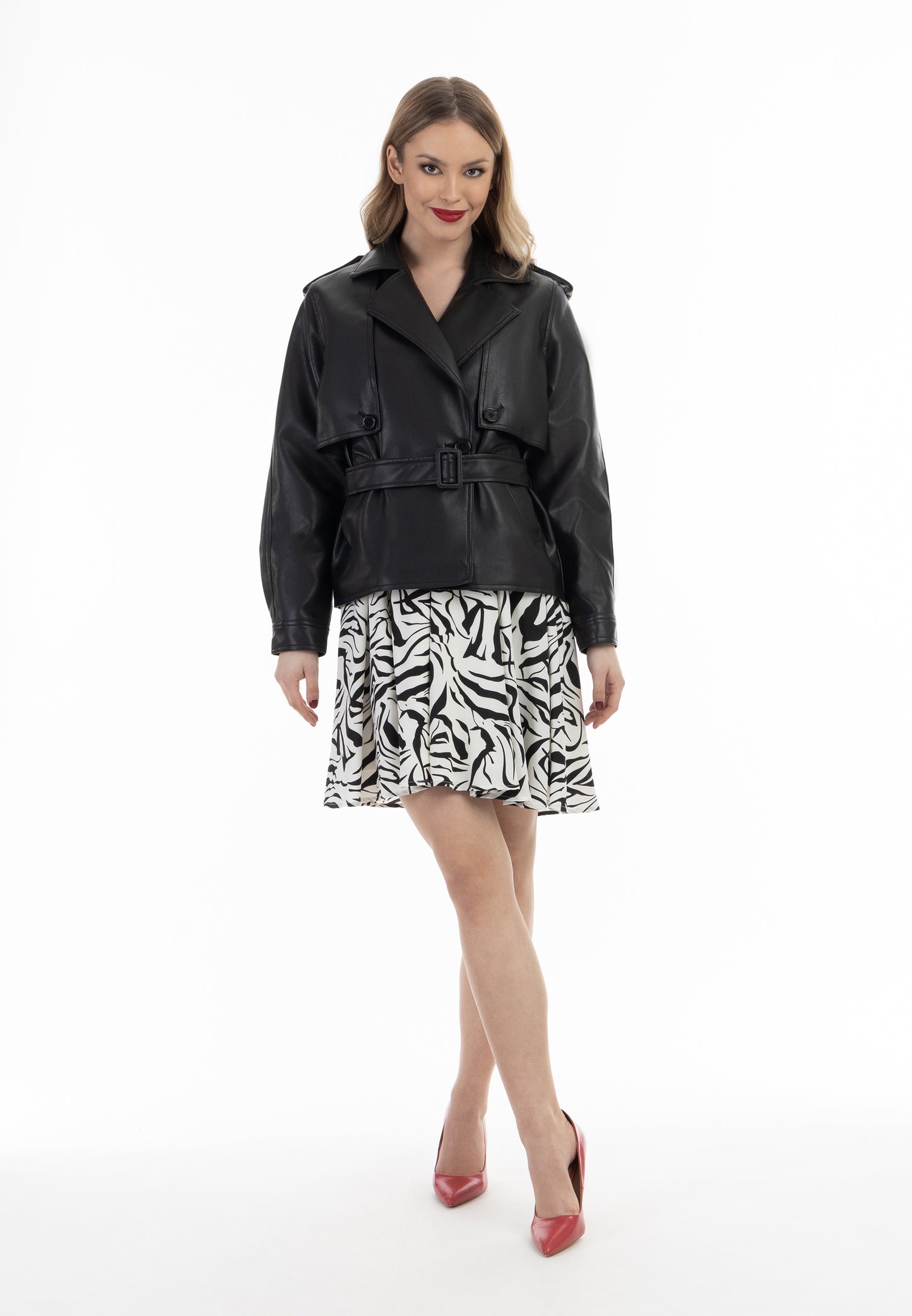 faina women's jacket made of imitation leather