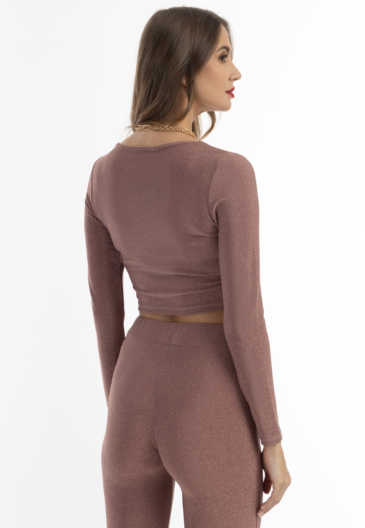 faina women's cropped jersey top