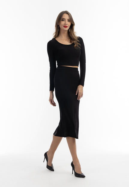faina Women's Cropped Jersey Top