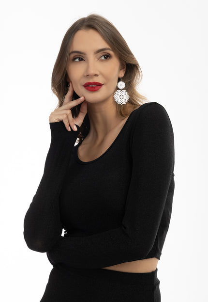 faina Women's Cropped Jersey Top