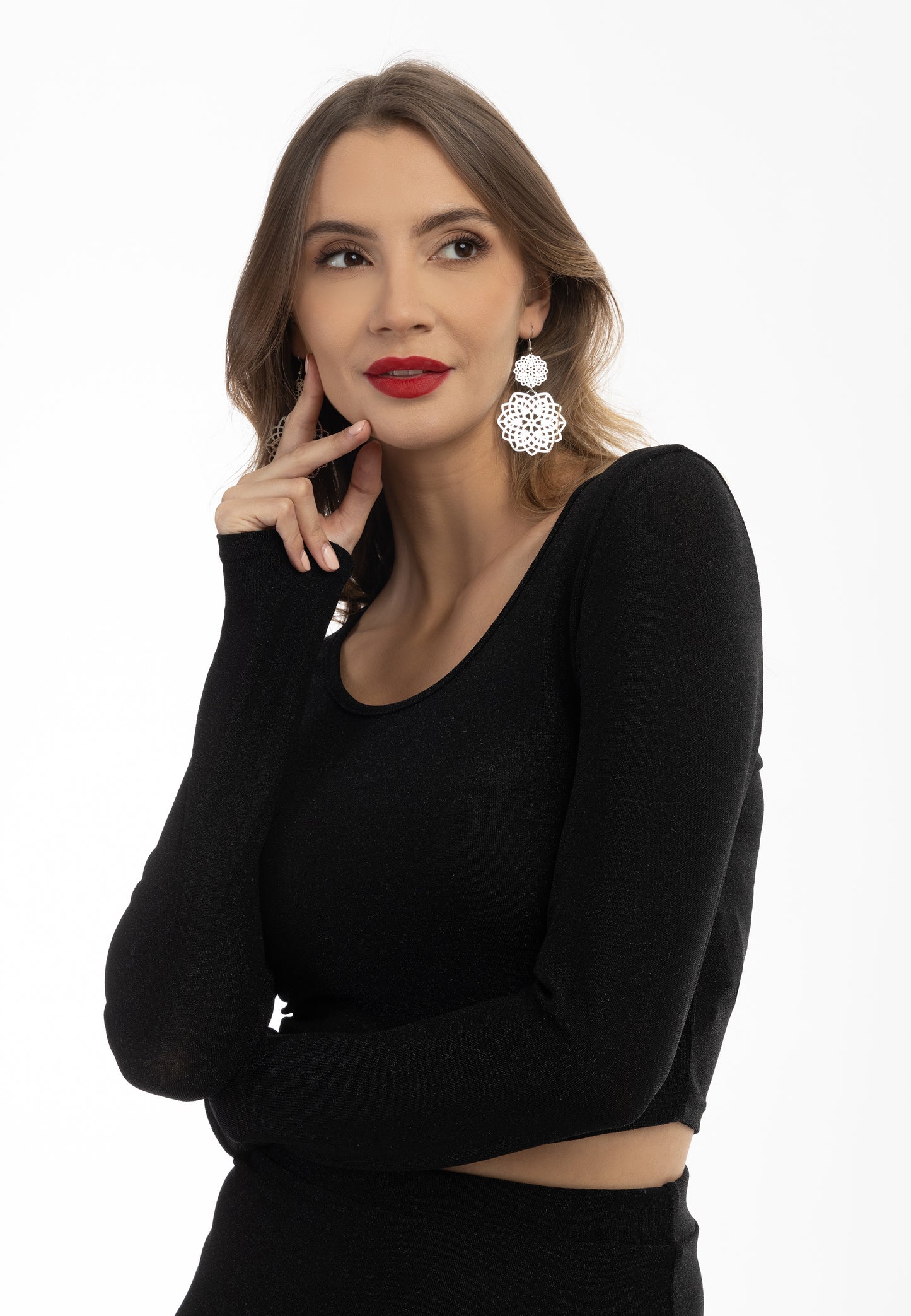 faina women's cropped jersey top
