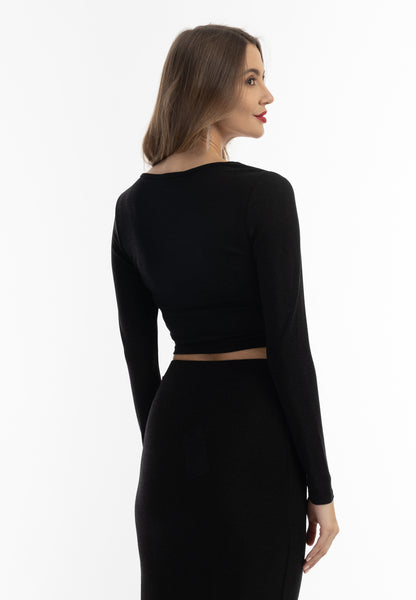 faina women's cropped jersey top