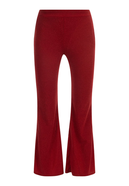 faina women's jersey trousers with shiny yarn