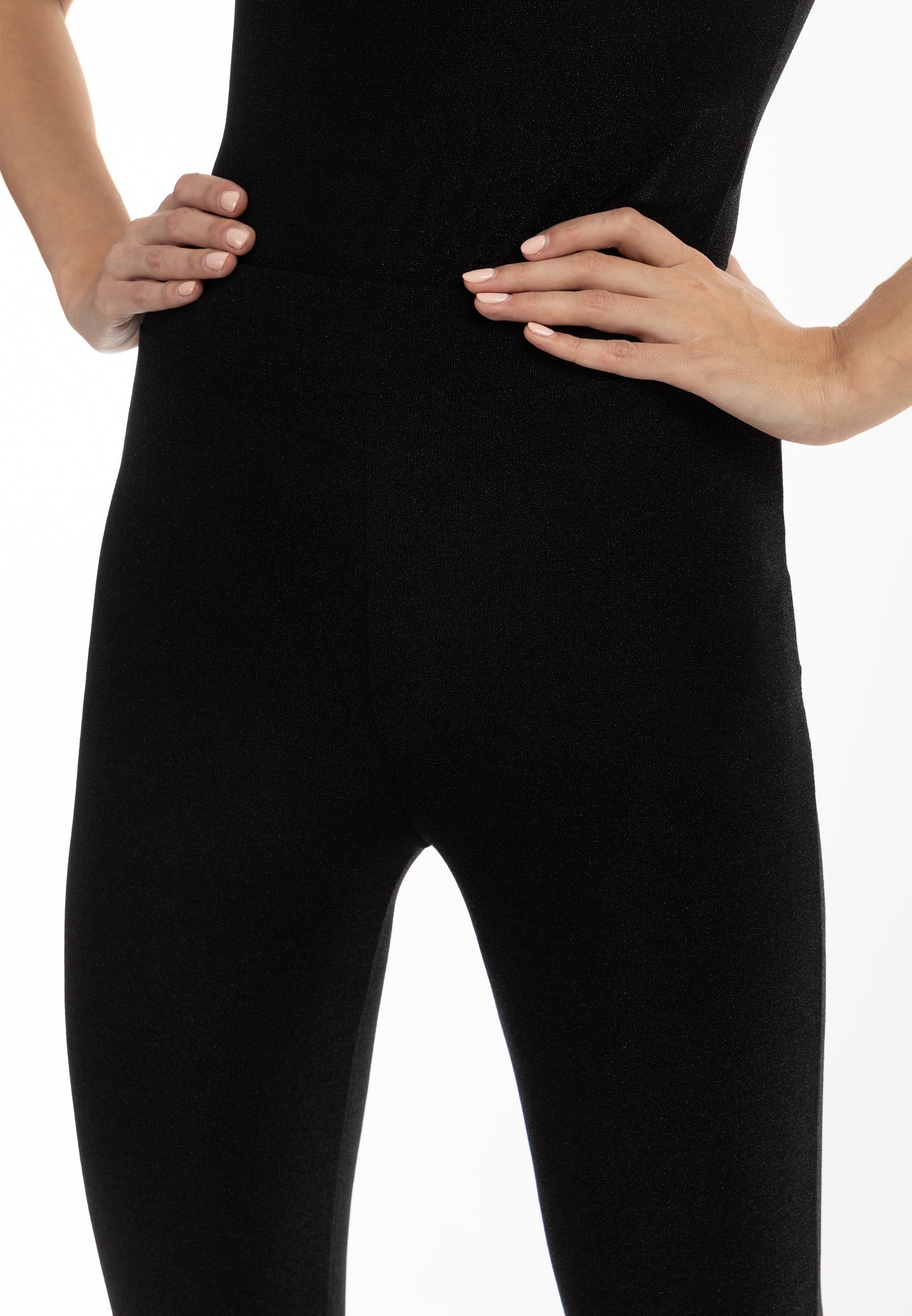 faina women's jersey trousers with shiny yarn