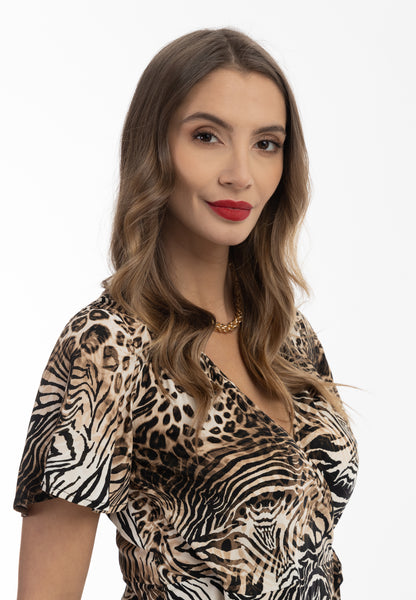 faina women's Animal print mini dress