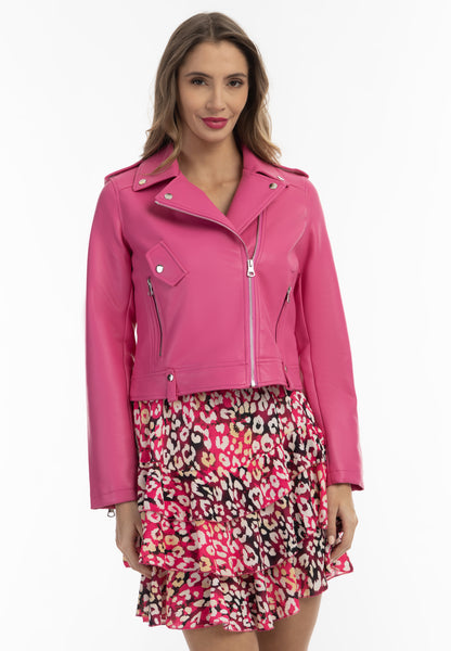 faina women's faux leather biker jacket