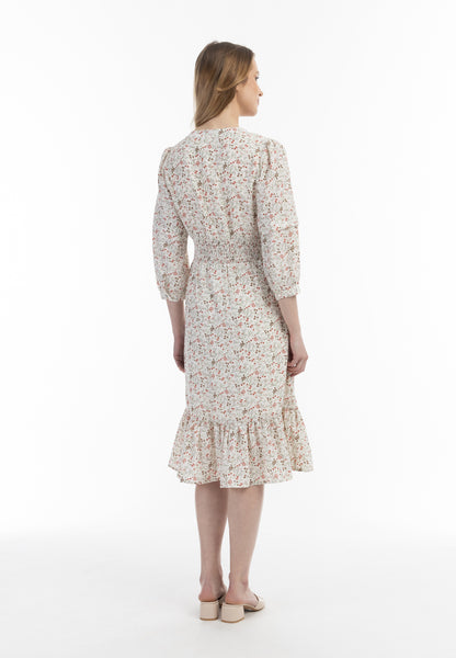 usha women's floral print midi dress
