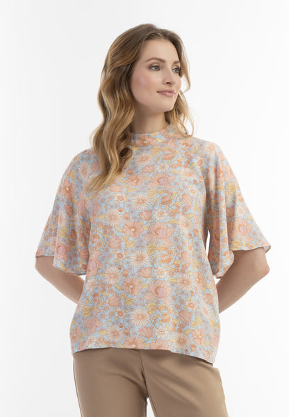usha women's short sleeve blouse