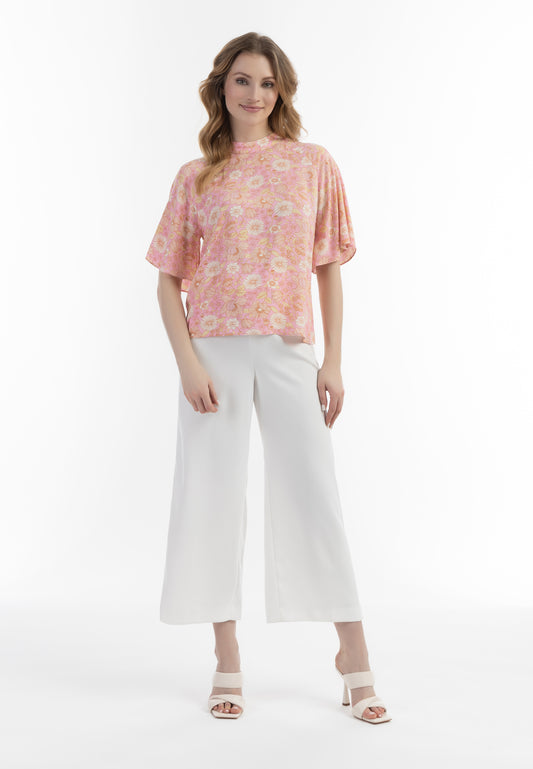 usha women's short sleeve blouse