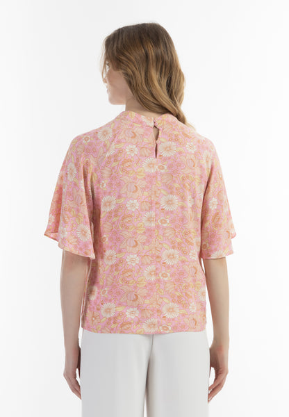 usha women's short sleeve blouse