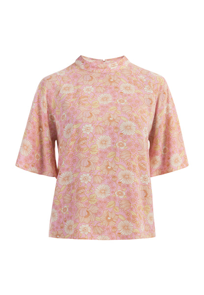 usha women's short sleeve blouse