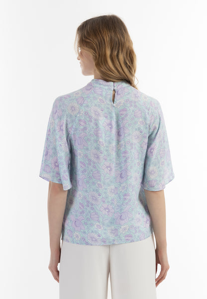 usha women's short sleeve blouse